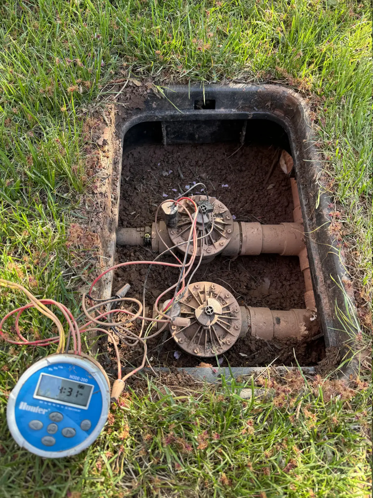 Sprinkler valve box diagnostic and repair